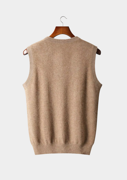 Pure Extra-Fine Merino Wool V-Neck Vest | Arventti