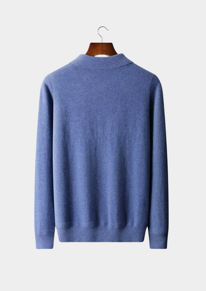 Pure Extra-Fine Merino Wool Half Zip Polo | Arventti