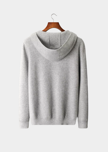 Pure Extra-Fine Merino Wool Zipper Hoodie | Arventti