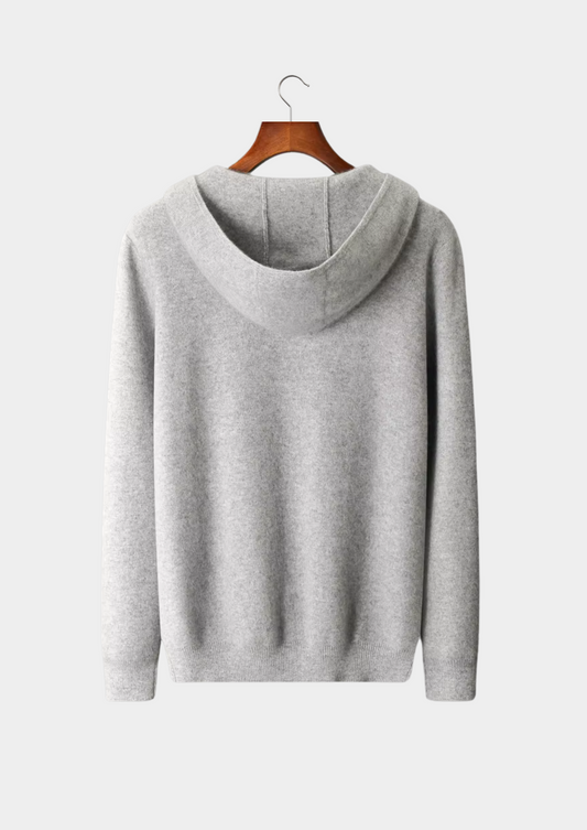 Pure Extra-Fine Merino Wool Zipper Hoodie | Arventti