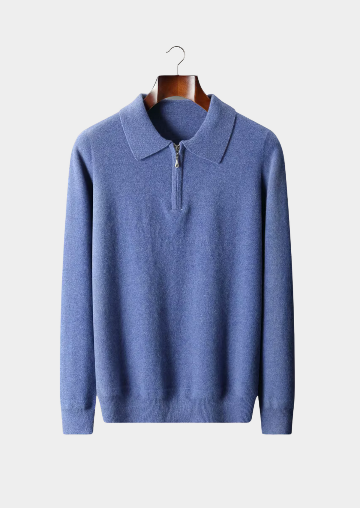 Pure Extra-Fine Merino Wool Half Zip Polo | Arventti