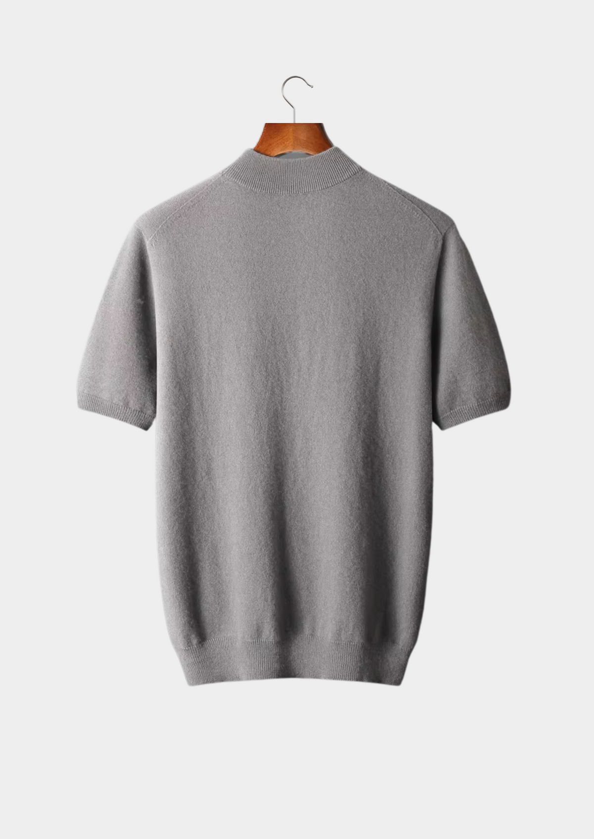 Premium Cashmere Mock Neck T-Shirt | Arventti
