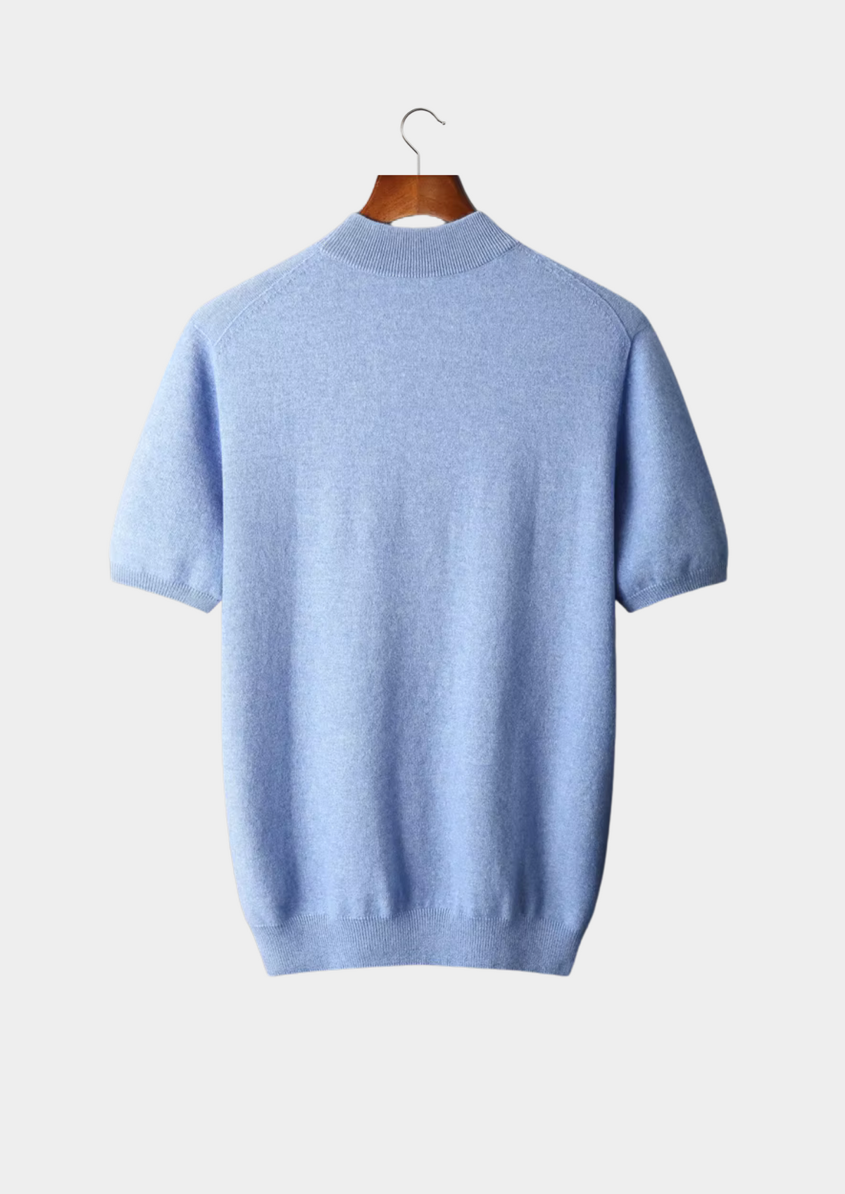 Premium Cashmere Mock Neck T-Shirt | Arventti