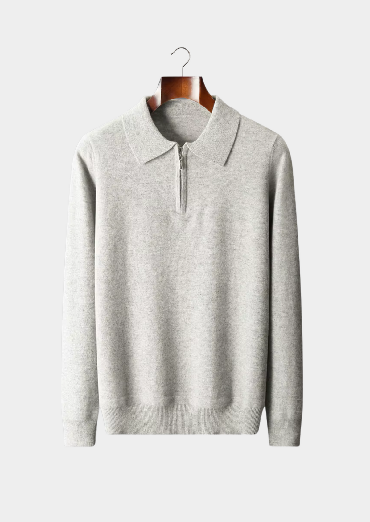 Pure Extra-Fine Merino Wool Half Zip Polo | Arventti