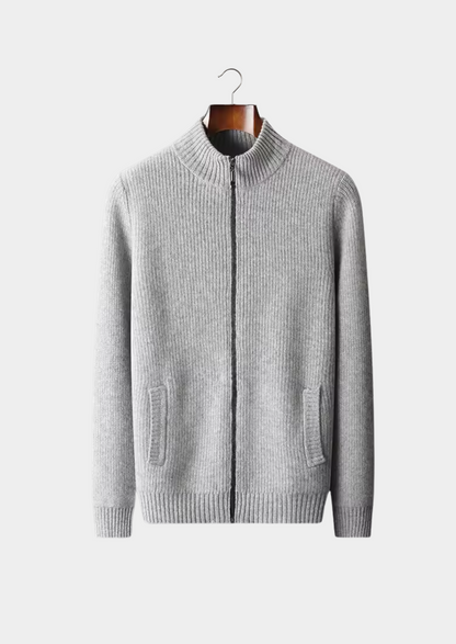 Pure Extra-Fine Merino Wool Ribbed Cardigan | Arventti