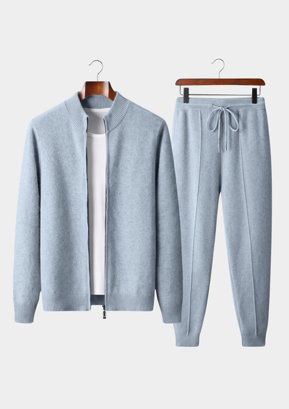 Pure Extra-Fine Merino Wool Light Blue Luzzo Set | Arventti