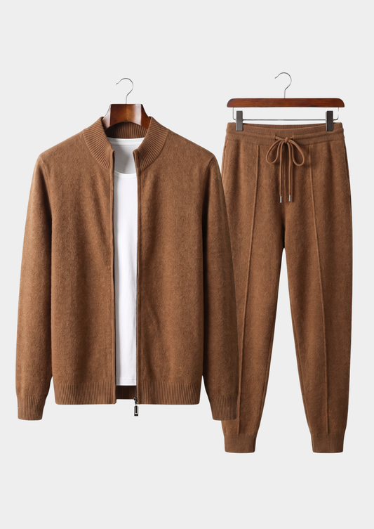 Pure Extra-Fine Merino Wool Caramel Luzzo Set | Arventti