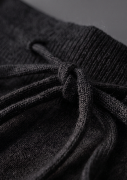 Pure Extra-Fine Merino Wool Black Luzzo Set | Arventti