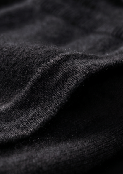 Pure Extra-Fine Merino Wool Black Luzzo Set | Arventti