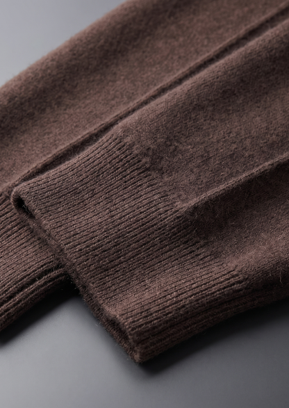 Pure Extra-Fine Merino Wool Dark Brown Luzzo Set | Arventti