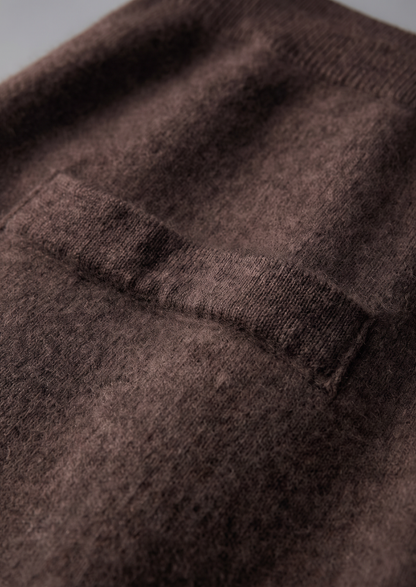Pure Extra-Fine Merino Wool Dark Brown Luzzo Set | Arventti