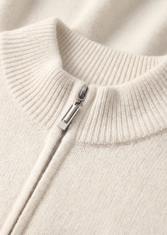 Pure Extra-Fine Merino Wool Cream White Luzzo Set | Arventti