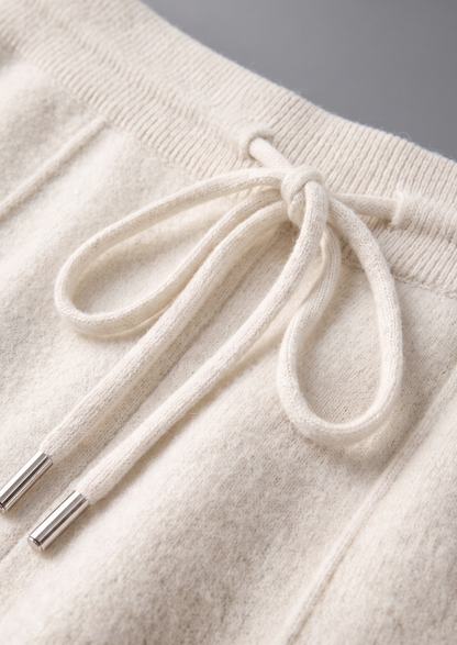 Pure Extra-Fine Merino Wool Cream White Luzzo Set | Arventti