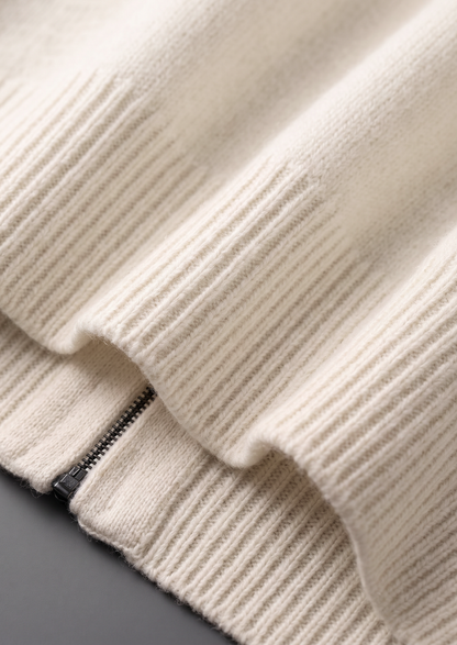 Pure Extra-Fine Merino Wool Cream White Luzzo Set | Arventti