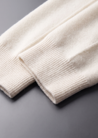 Pure Extra-Fine Merino Wool Cream White Luzzo Set | Arventti